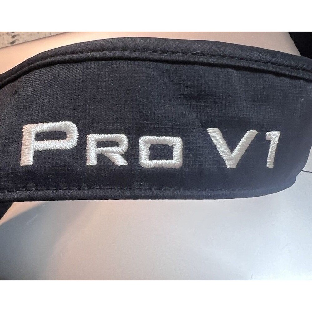 Titleist X Footjoy FJ Pro V1 Black Hook and Loop Golf Sports Visor Adjustable - Picture 7 of 7